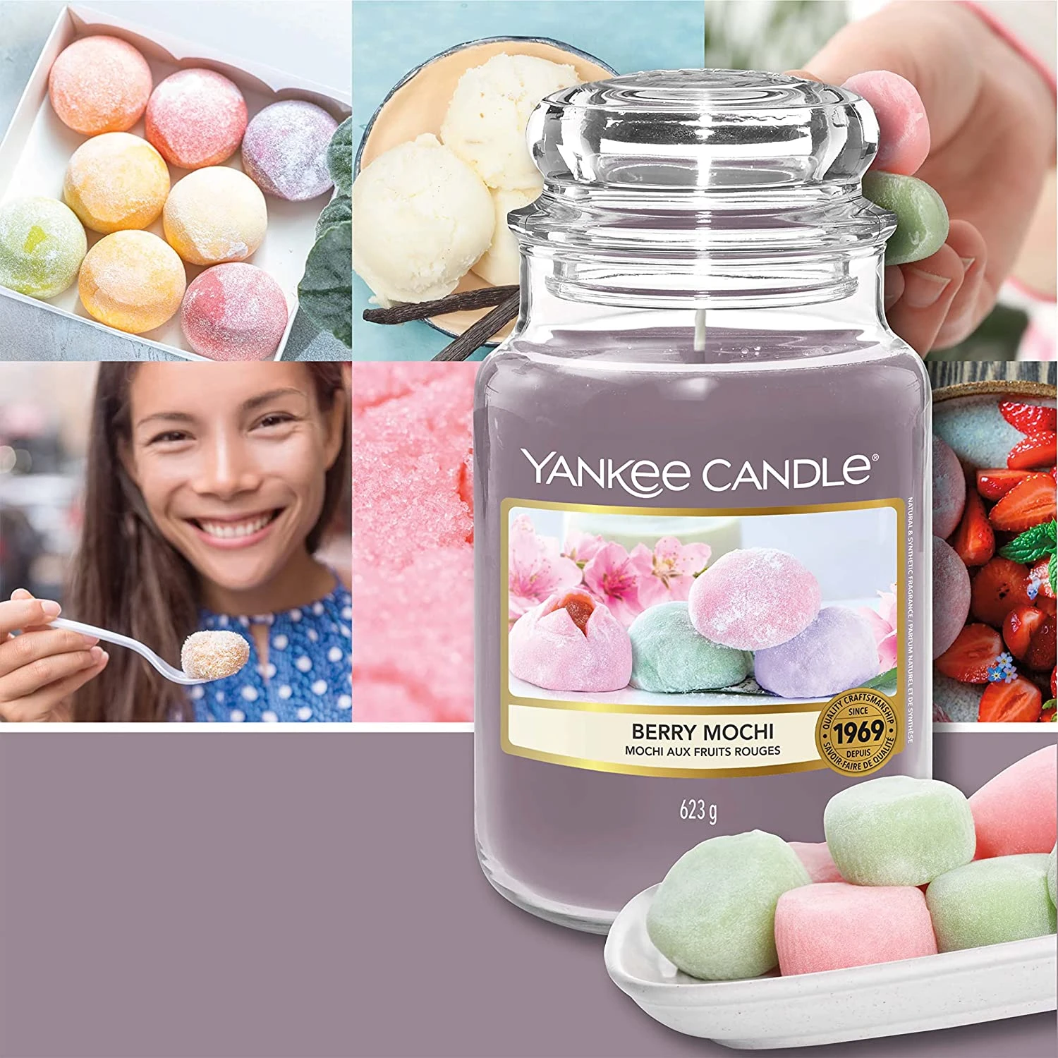 Yankee Candle Candela In Giara Grande Berry Mochi 150 Ore 2 Yankee Candle Candela In Giara Grande Berry Mochi 150 Ore - immagine 2