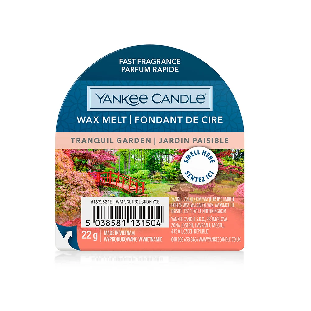 Yankee Candle Wax Melt Tranquil Garden Cera Da Fondere 8 Ore 1 Yankee Candle Wax Melt Tranquil Garden Cera Da Fondere 8 Ore
