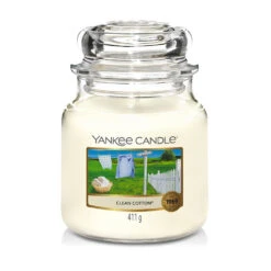 Yankee Candle Candela In Giara Media Clean Cotton 75 Ore
