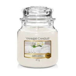 Yankee Candle Candela In Giara Media Fluffy Towels 75 Ore