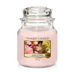 Yankee Candle Candela In Giara Media Fresh Cut Roses 75 Ore
