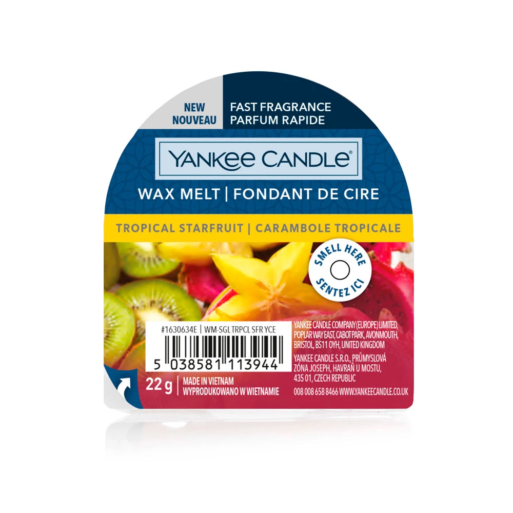Yankee Candle Wax Melt Tropical Starfruit Cera Da Fondere 8 Ore 1 Yankee Candle Wax Melt Tropical Starfruit Cera Da Fondere 8 Ore