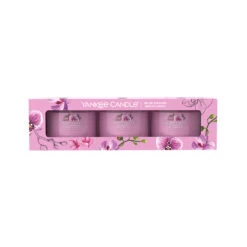 Yankee Candle Signature 3 Candele Votive In Vetro Wild Orchid 10 Ore Cad.