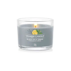 Yankee Candle Signature Candela Votiva In Vetro Black Tea & Lemon 10 Ore