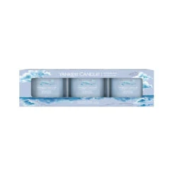 Yankee Candle Signature 3 Candele Votive In Vetro Ocean Air 10 Ore Cad