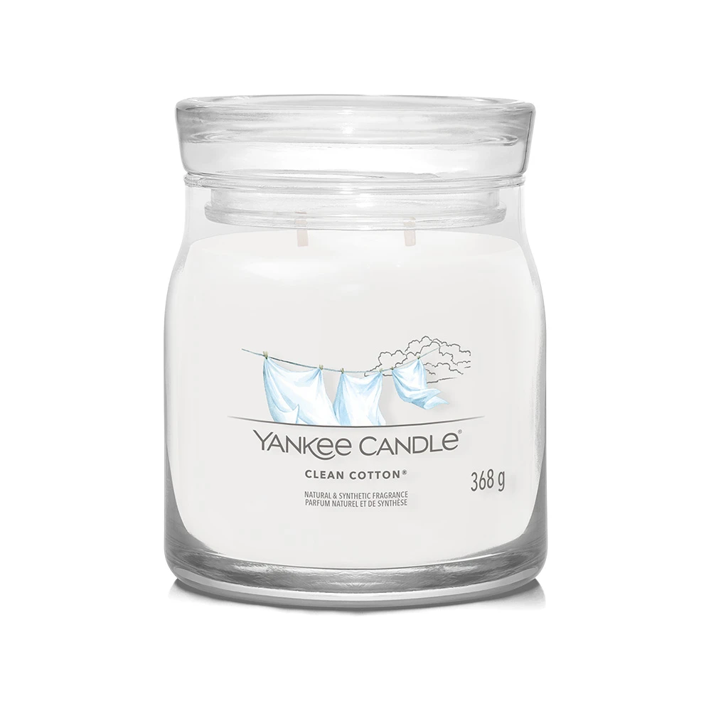 Yankee Candle Signature Candela In Giara Media Clean Cotton 50 Ore 1 Yankee Candle Signature Candela In Giara Media Clean Cotton 50 Ore