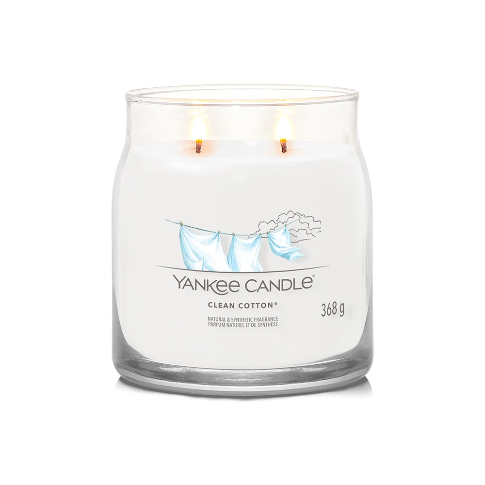 Yankee Candle Signature Candela In Giara Media Clean Cotton 50 Ore 2 Yankee Candle Signature Candela In Giara Media Clean Cotton 50 Ore - immagine 2