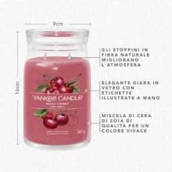Yankee Candle Signature Candela In Giara Grande Black Cherry 90 Ore -Vendite Yankee Candle 0099975 yankee candle signature candela in giara grande black cherry 90 ore