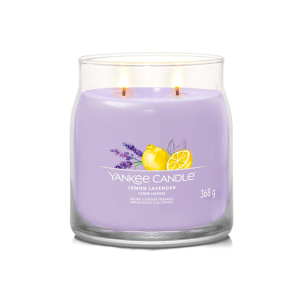 Yankee Candle Signature Candela In Giara Media Lemon Lavender 50 Ore 2 Yankee Candle Signature Candela In Giara Media Lemon Lavender 50 Ore - immagine 2