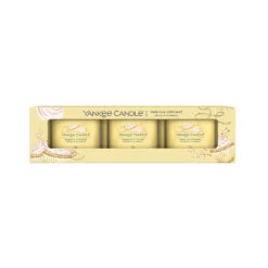 Yankee Candle Signature 3 Candele Votive In Vetro Vanilla Cupcake 10 Ore Cad.