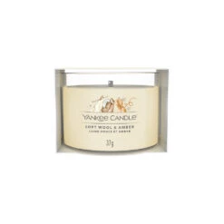 Yankee Candle Signature Candela Votiva In Vetro Soft Wool & Amber 10 Ore