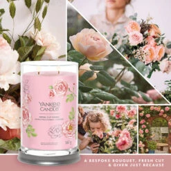 Yankee Candle Signature Candela In Tumbler Grande Fresh Cut Roses 100 Ore -Vendite Yankee Candle 0100378 yankee candle signature candela in tumbler grande fresh cut roses 100 ore
