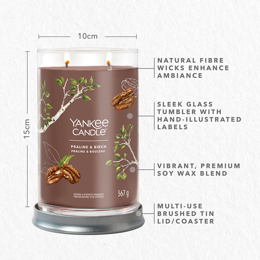 Yankee Candle Signature Candela In Tumbler Grande Praline & Birch 100 Ore 2 Yankee Candle Signature Candela In Tumbler Grande Praline & Birch 100 Ore - immagine 2