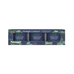 Yankee Candle Signature 3 Candele Votive In Vetro Lakefront Lodge 10 Ore Cad.