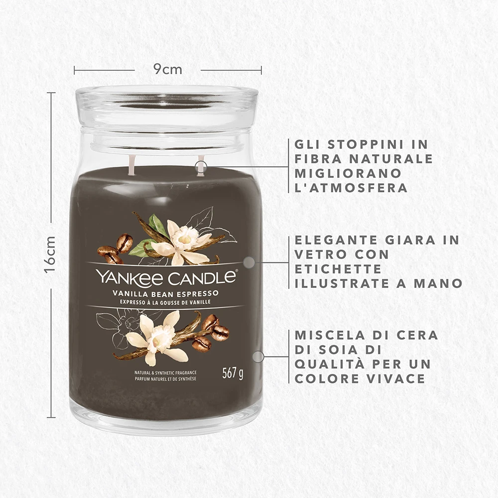 Yankee Candle Signature Candela In Giara Grande Vanilla Bean Espresso 90 Ore 2 Yankee Candle Signature Candela In Giara Grande Vanilla Bean Espresso 90 Ore - immagine 2