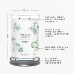 Yankee Candle Signature Candela In Tumbler Grande Baby Powder 100 Ore -Vendite Yankee Candle 0100540 yankee candle signature candela in tumbler grande baby powder 100 ore