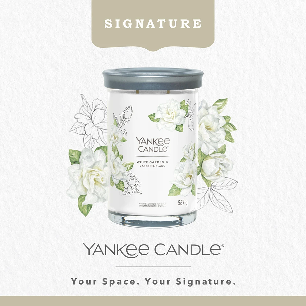 Yankee Candle Signature Candela In Tumbler Grande White Gardenia 100 Ore 4 Yankee Candle Signature Candela In Tumbler Grande White Gardenia 100 Ore - immagine 4
